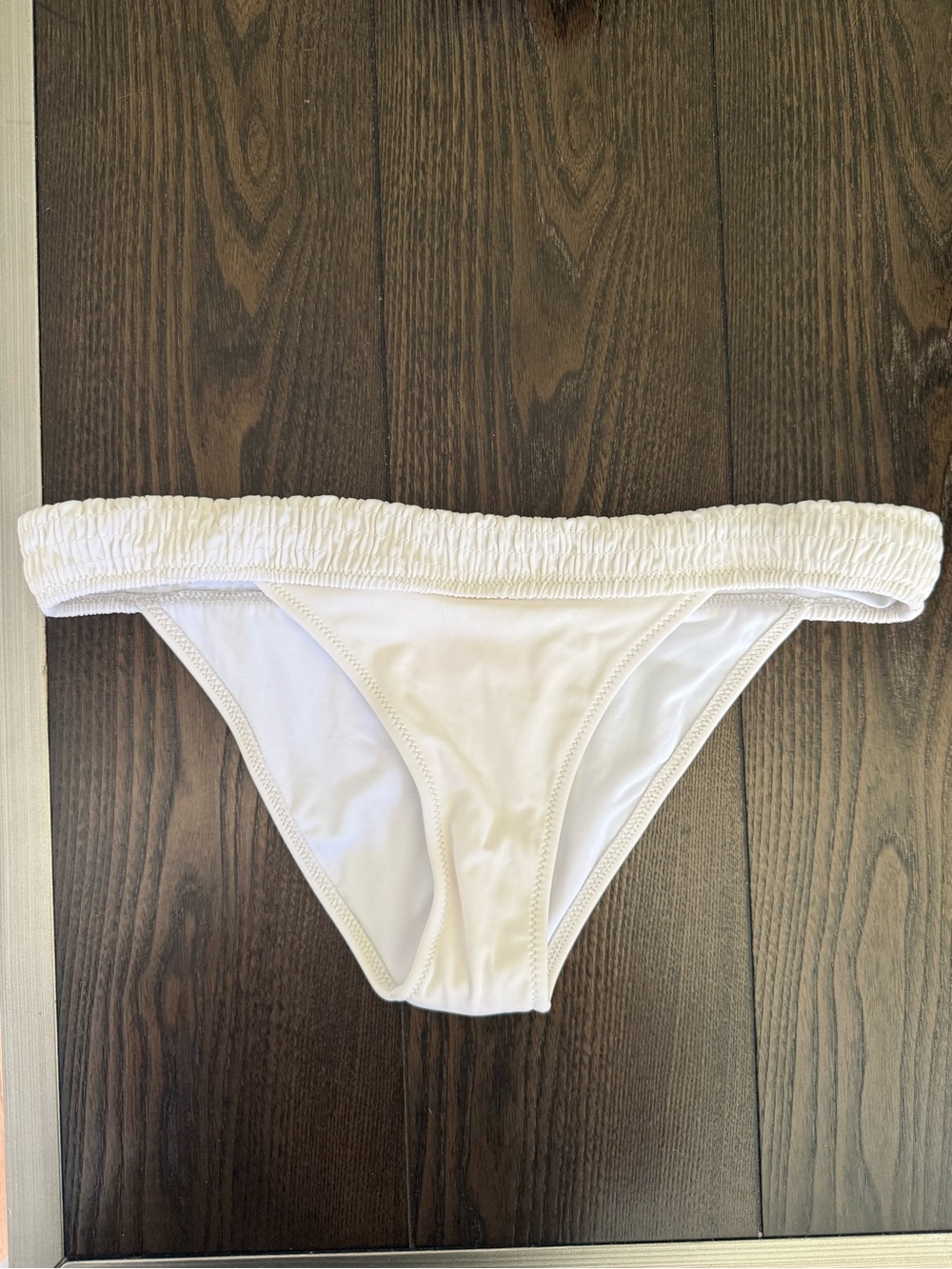 Victoria's Secret White Smocked Bikini Bottoms